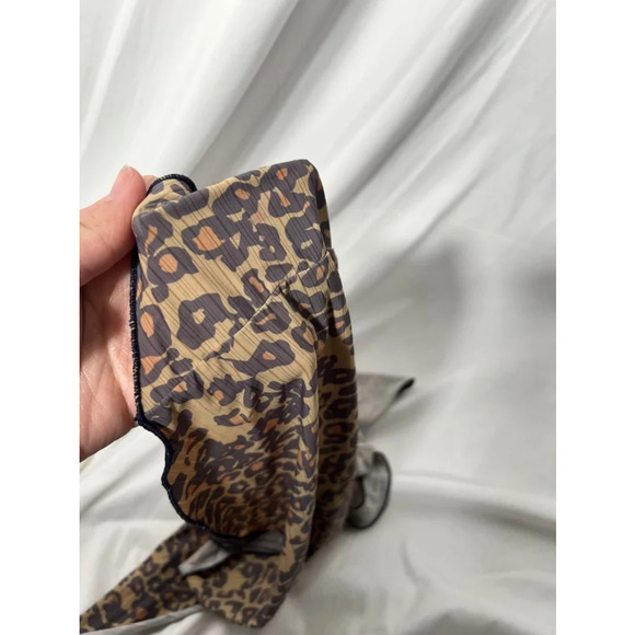 Vull Sport Y2K Tie Wrap Cropped Tank Top S Brown Leopard‎ Print - Picture 4 of 6